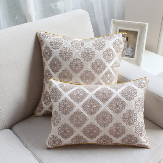Chenille jacquard throw pillow cover