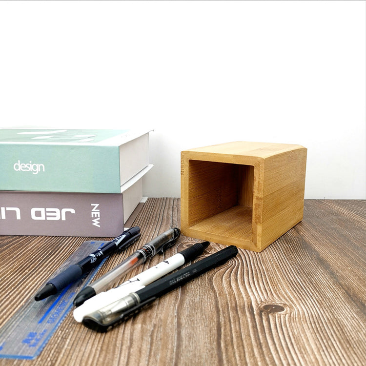 Bamboo pen holder stationery