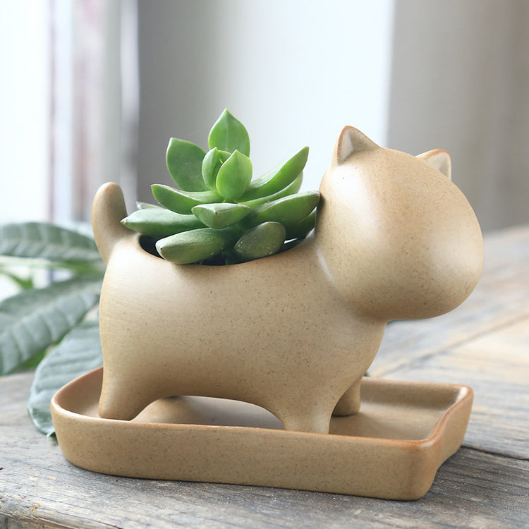 Stoneware potted plant