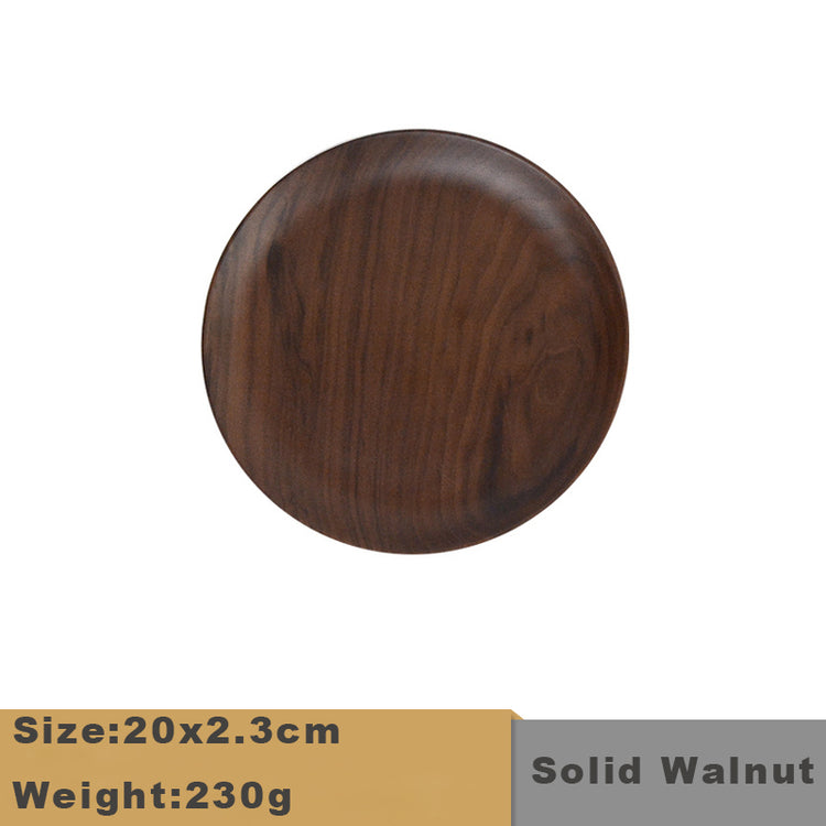 Japanese Wooden Fruit Bowl Round Wooden Plate Idea