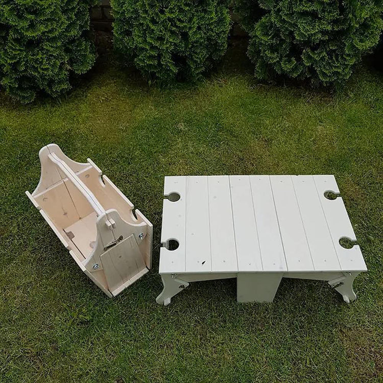 Outdoor Portable Folding Two-in-one Wooden Table