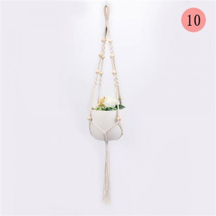 Flower Pot Net Pocket Spider Plant Hanging Woven Cotton Rope