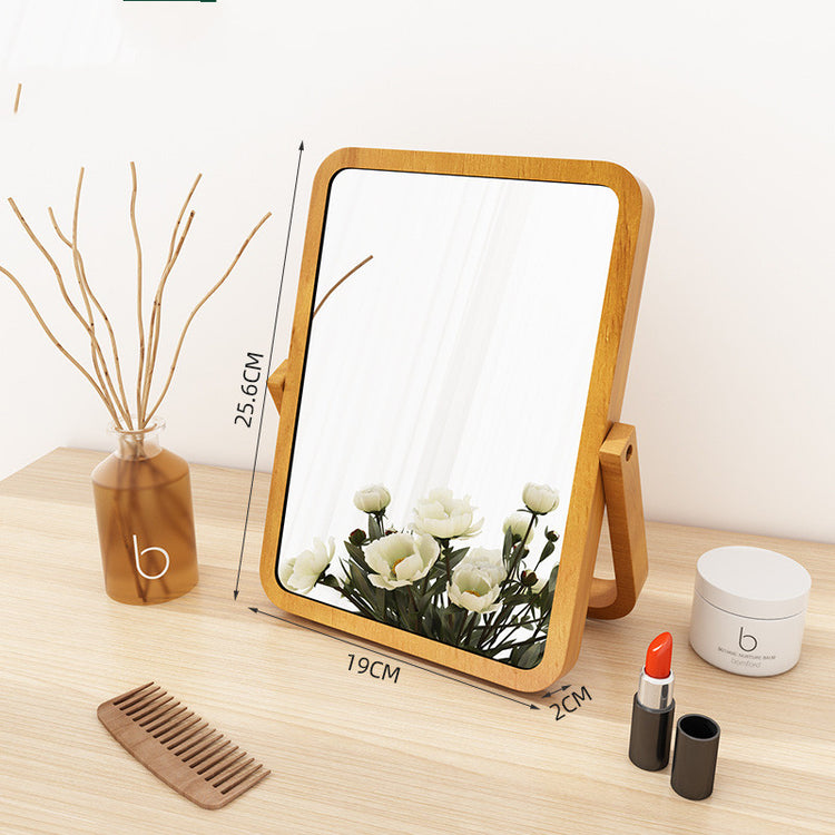 Vertical Wooden Dormitory Without Lamp Makeup Mirror