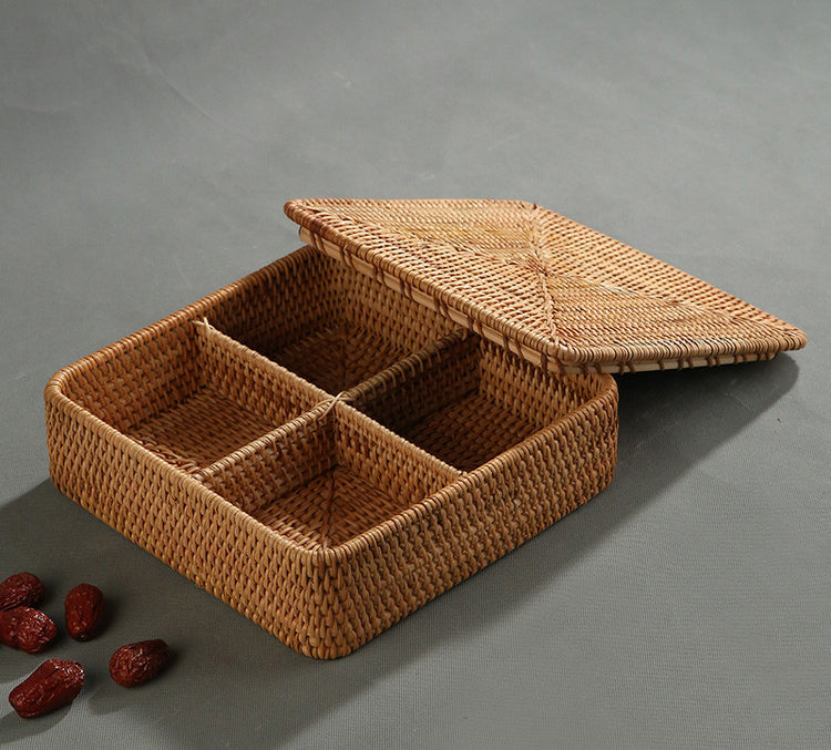 Rattan Storage With Multiple Compartments