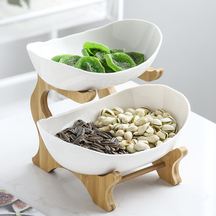 Double ceramic fruit plate