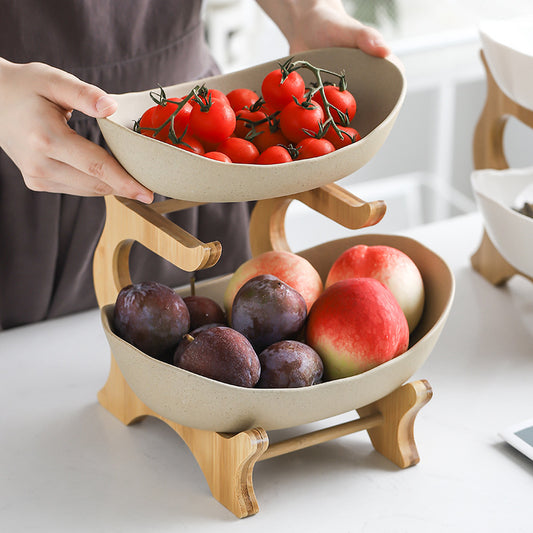 Double ceramic fruit plate