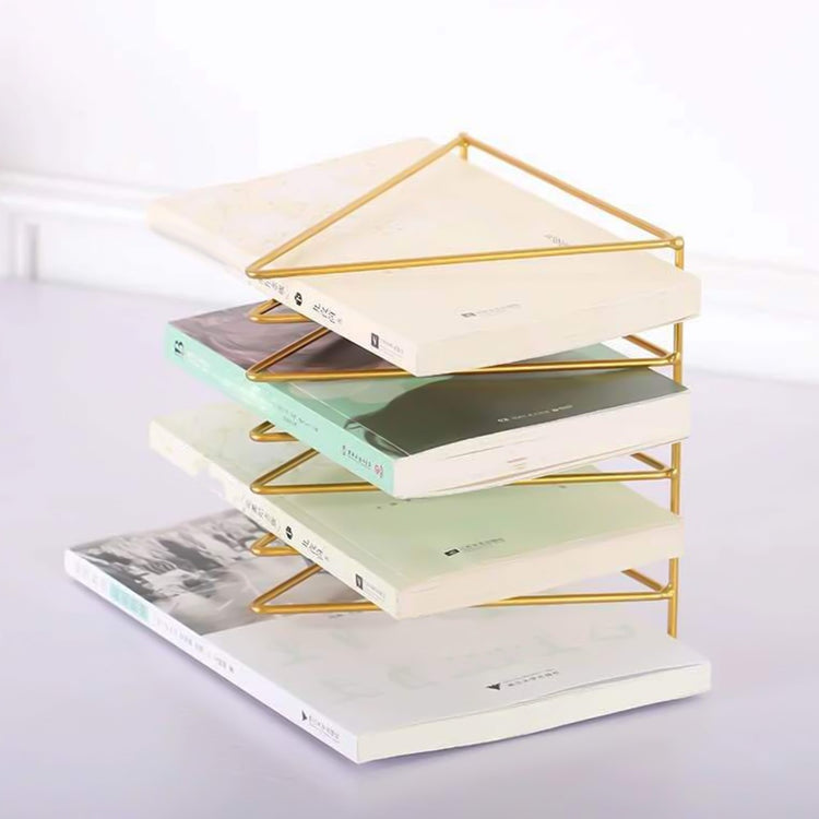 Gold Book Shelf Holder, Magazine Rack, Book Magzine Holder, Dish Plate Rack.