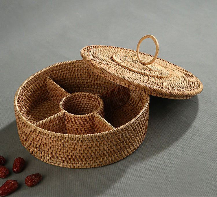 Rattan Storage With Multiple Compartments