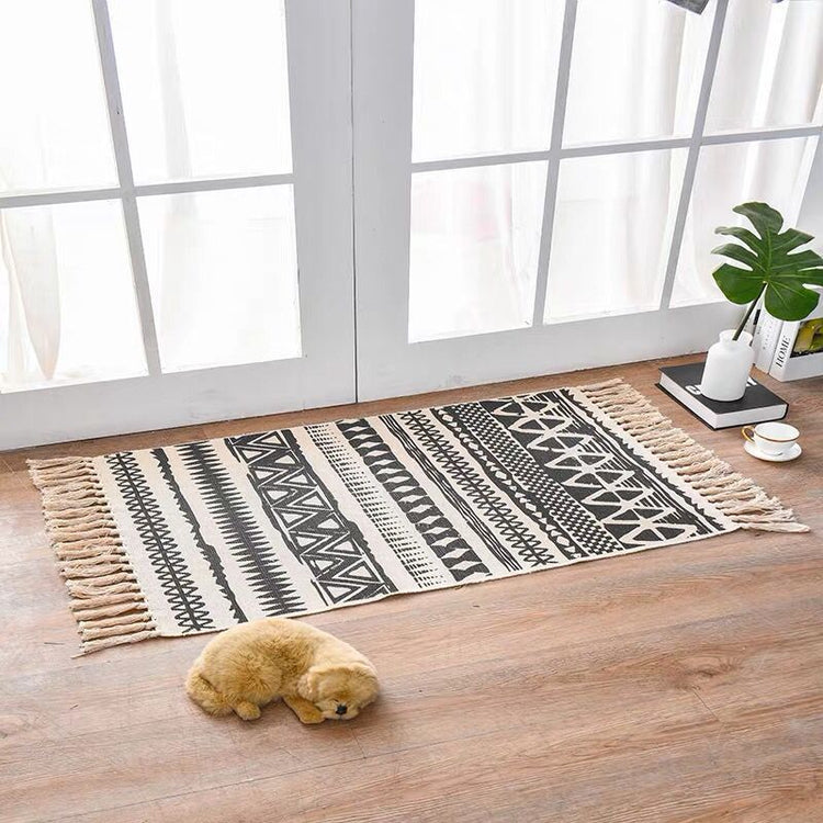 Scandinavian Style Linen Cotton Rug