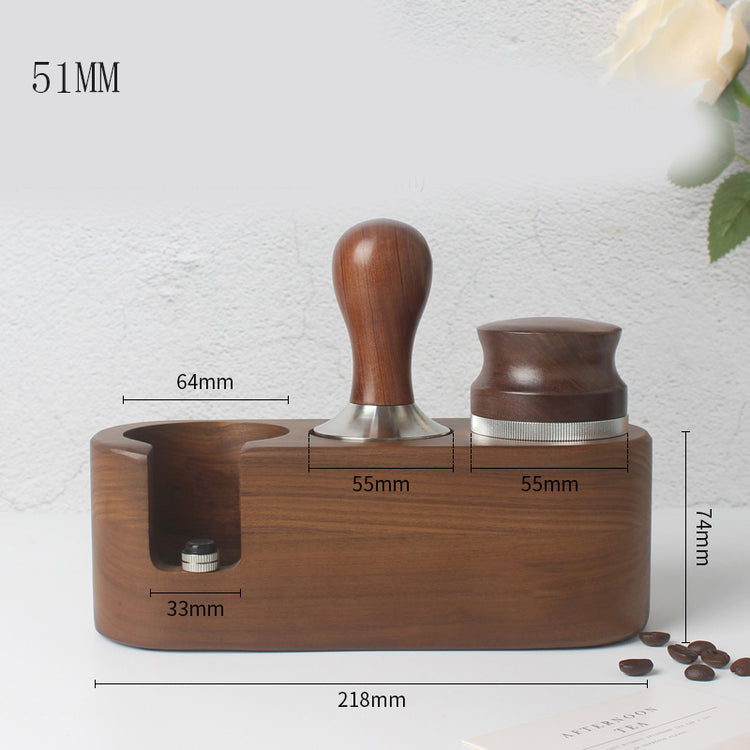 Household Simple Wooden Coffee Powder Seat Set