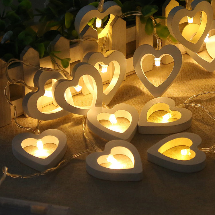 Wooden love lantern string