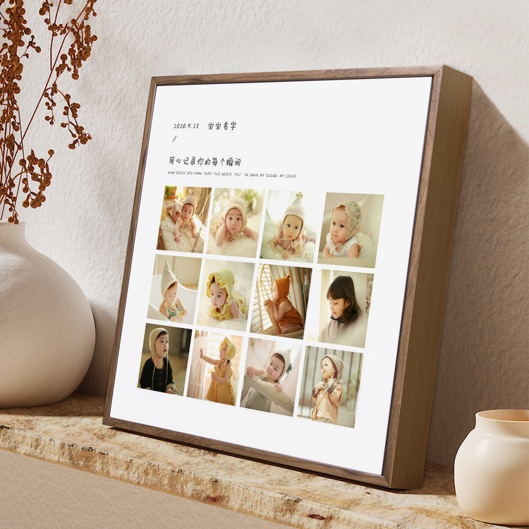 Baby Commemorative Frame Set Table Custom Wash Photo