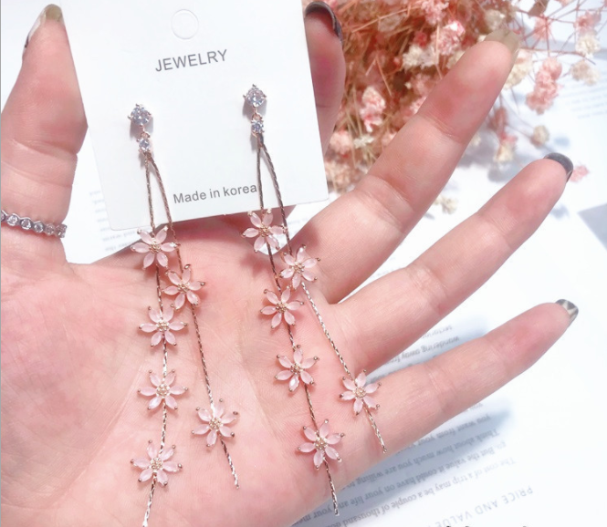 Flower  Tassel Earrings