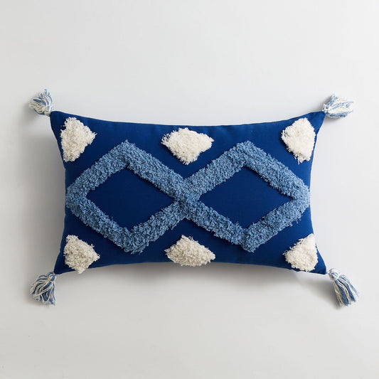 Blue Cotton canvas pillow