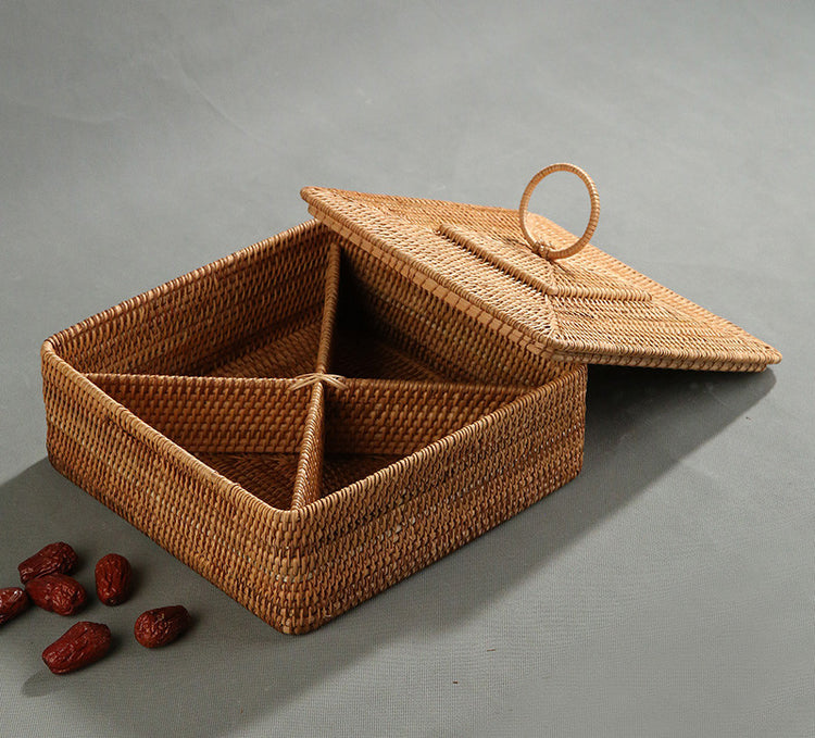 Rattan Storage With Multiple Compartments