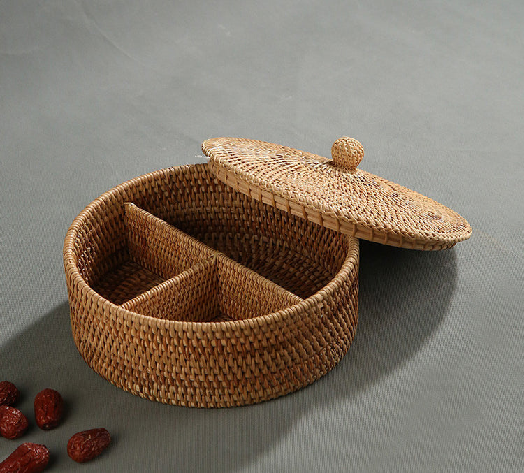 Rattan Storage With Multiple Compartments