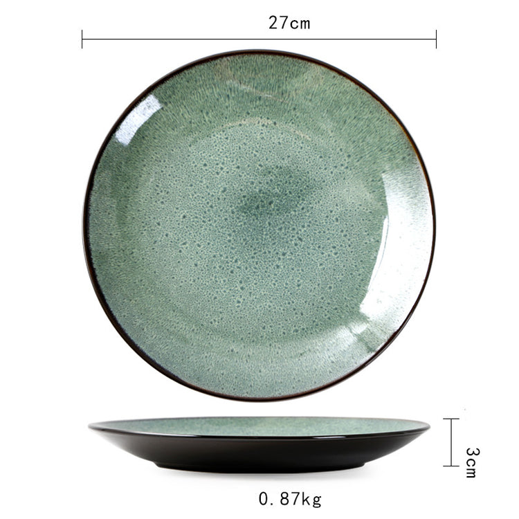 Creative Ceramic Kiln Changes Plate Bowl Tableware