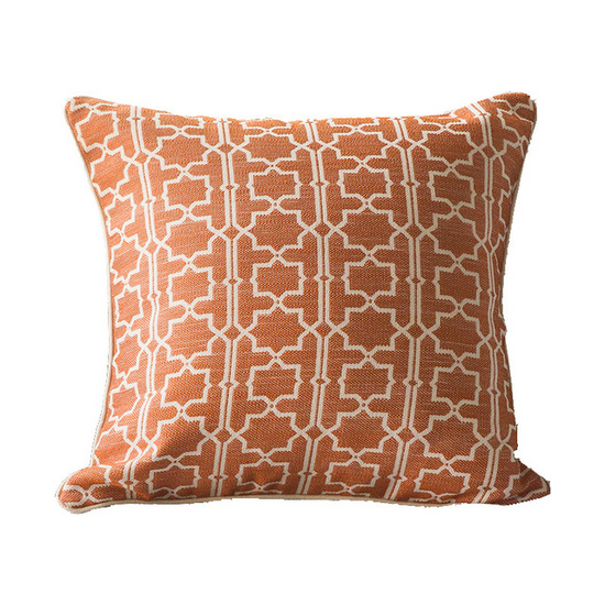 Brown Printed Living Room Throw Pillow