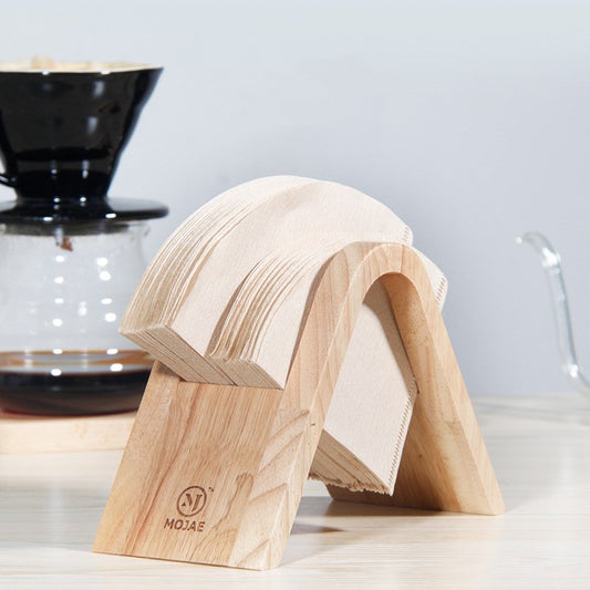Wooden coffee filter holder