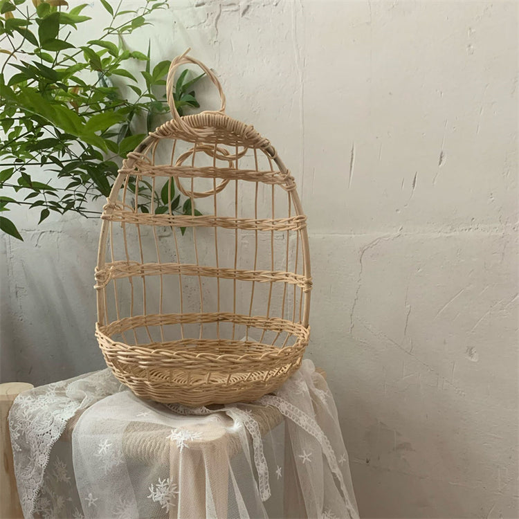 Handmade Rattan Spider Plant Doll Swing Home Decoration