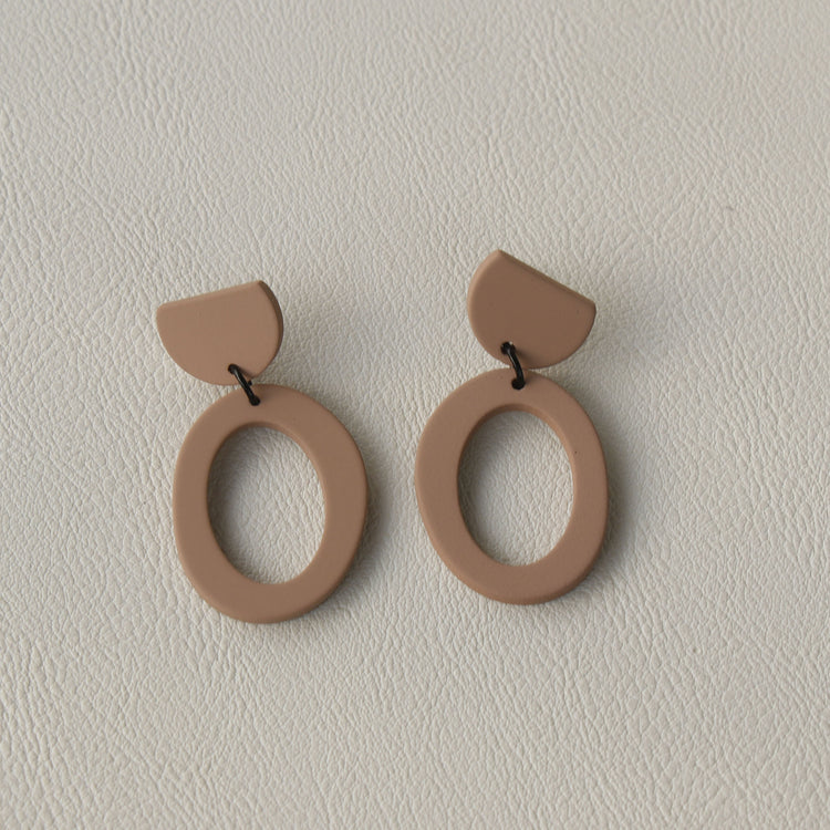 Simple Girl Exaggerated Long Three-dimensional Clay Acrylic Earrings