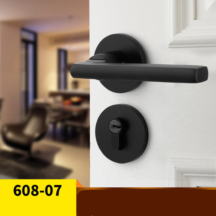 American Black Bathroom Solid Wood Door Handle