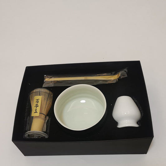 Japanese Matcha Making Tool Set Colored Glazed Kiln Changing Scrub Bowl