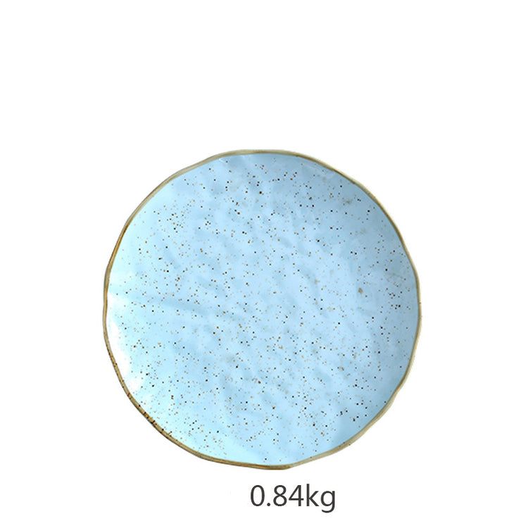 Household ceramic round dish