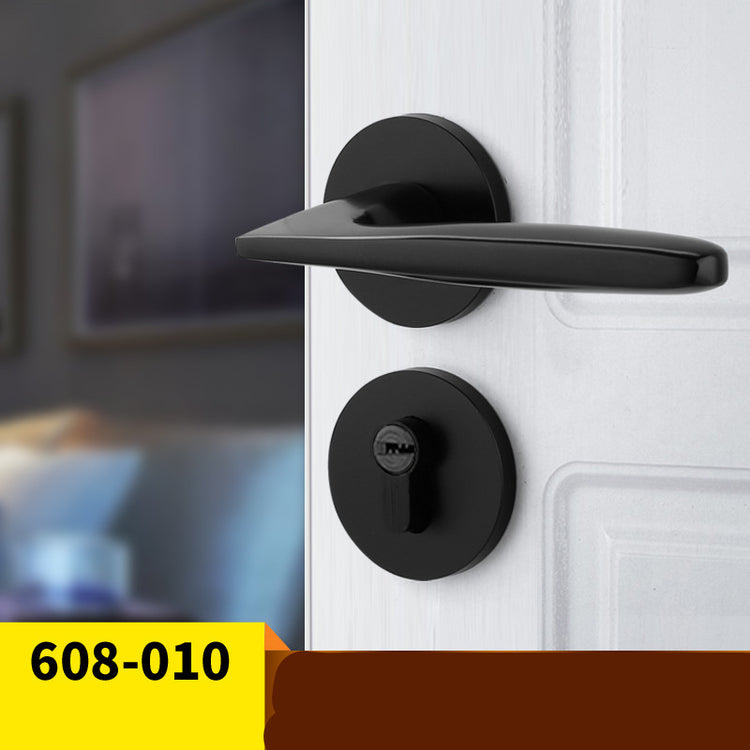 American Black Bathroom Solid Wood Door Handle