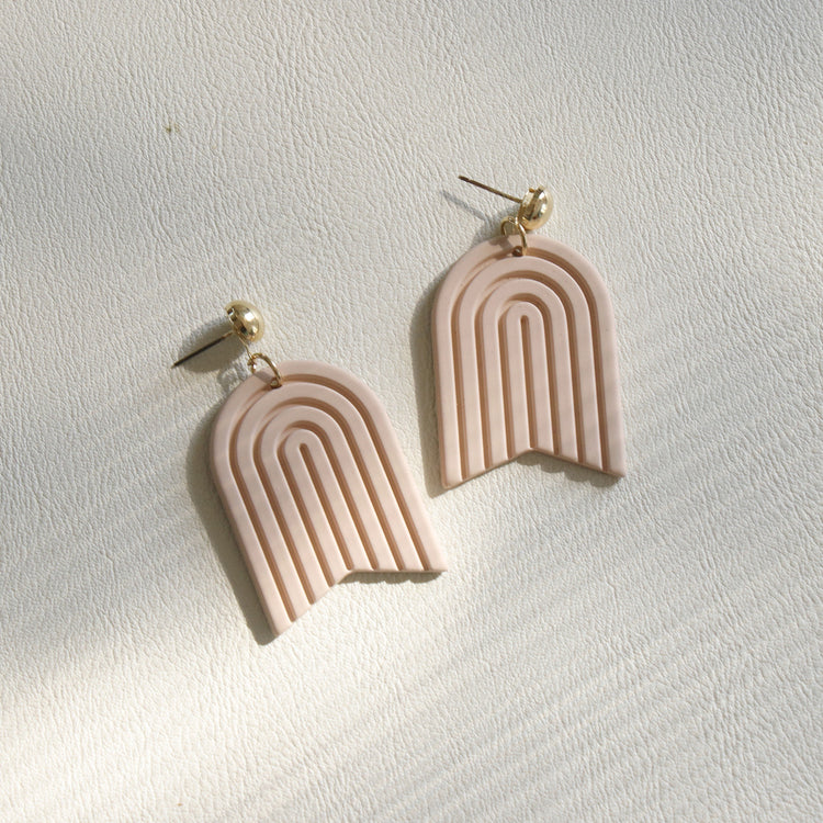 Rubber Lacquer Clay Touch Acrylic Earrings