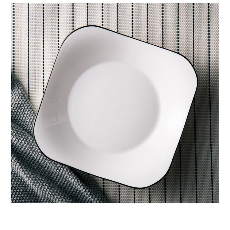 White Ceramic Creative Western Food Plate