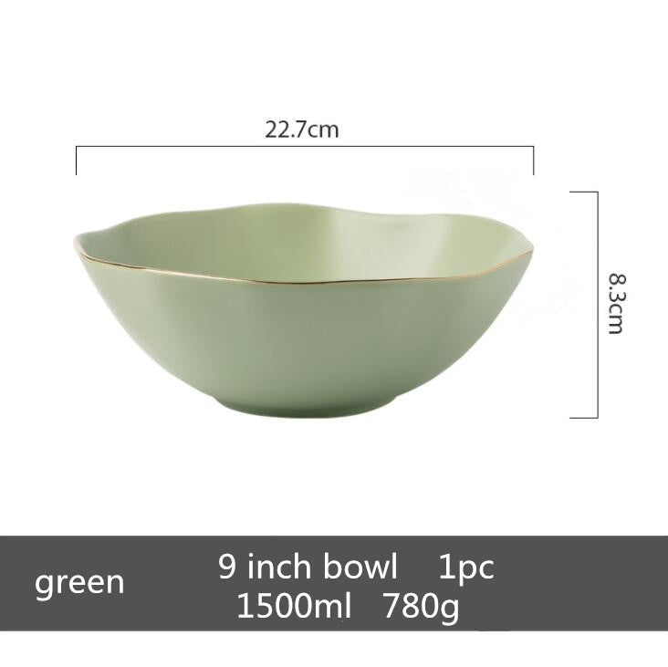 Rice Bowl Plate, Vegetable Plate, Dessert Plate, Large Soup Bowl