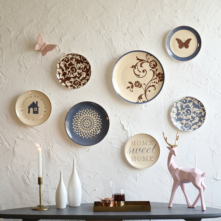 Creative wall wall ceramic hanging plate