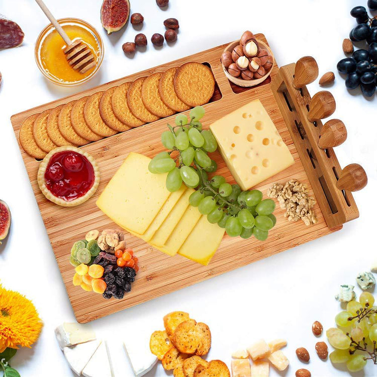 Virunci Bamboo Cheese & Cherries Board