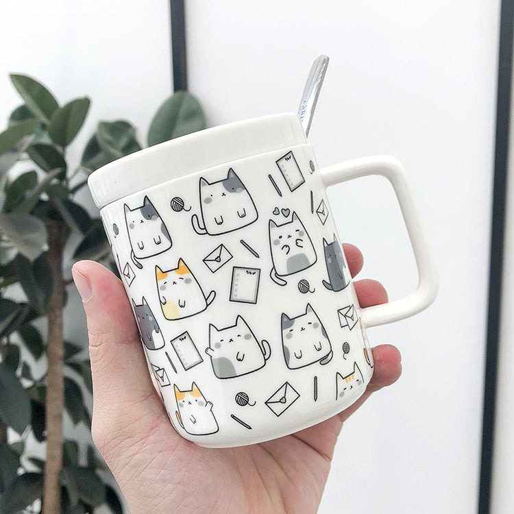 Cat ceramic cup