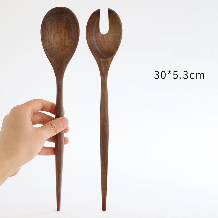 Black Walnut Spoon Japanese Style Solid Wood Fork