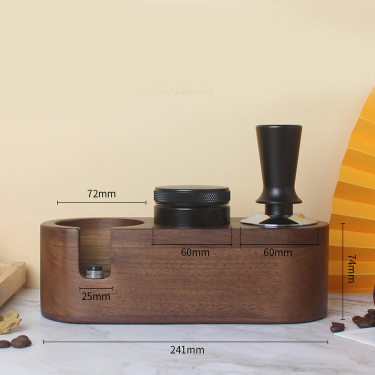 Household Simple Wooden Coffee Powder Seat Set