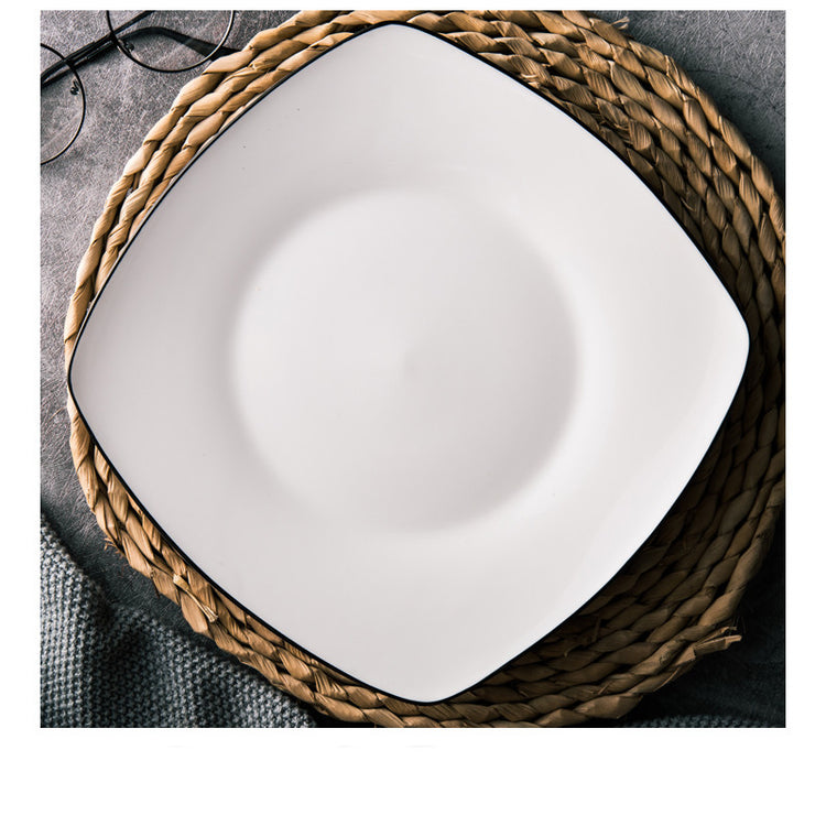 White Ceramic Creative Western Food Plate