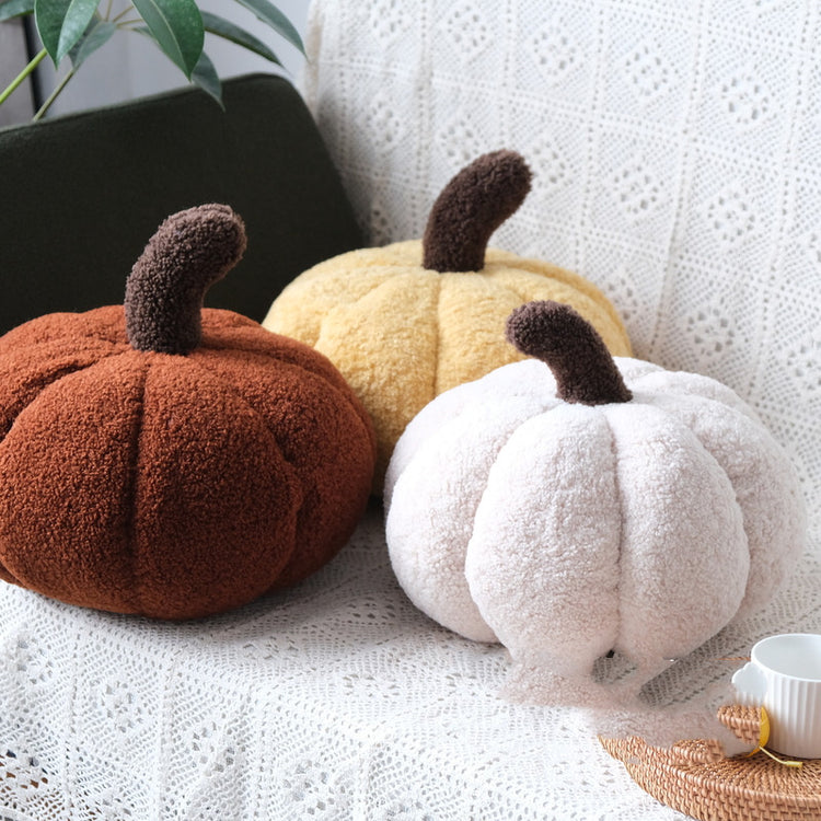 Pumpkin Shaped Pillow Caramel Cushion Pastoral