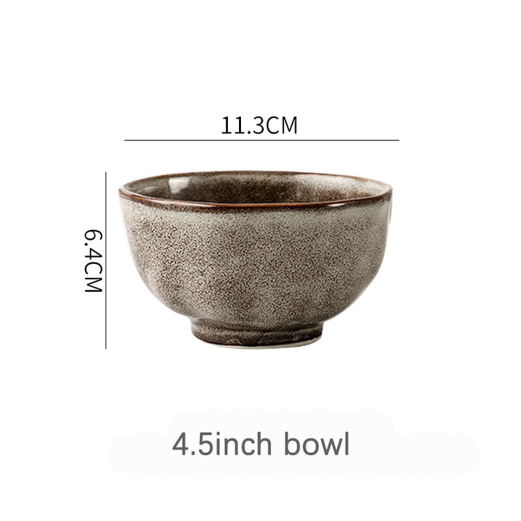 Japanese Stone Tableware Old-fashioned Porcelain Stoneware Dishes