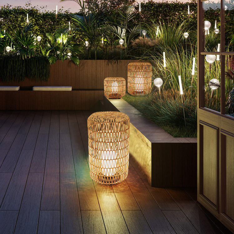 Rattan Waterproof Floor Lamp