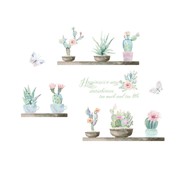 Cactus wall sticker