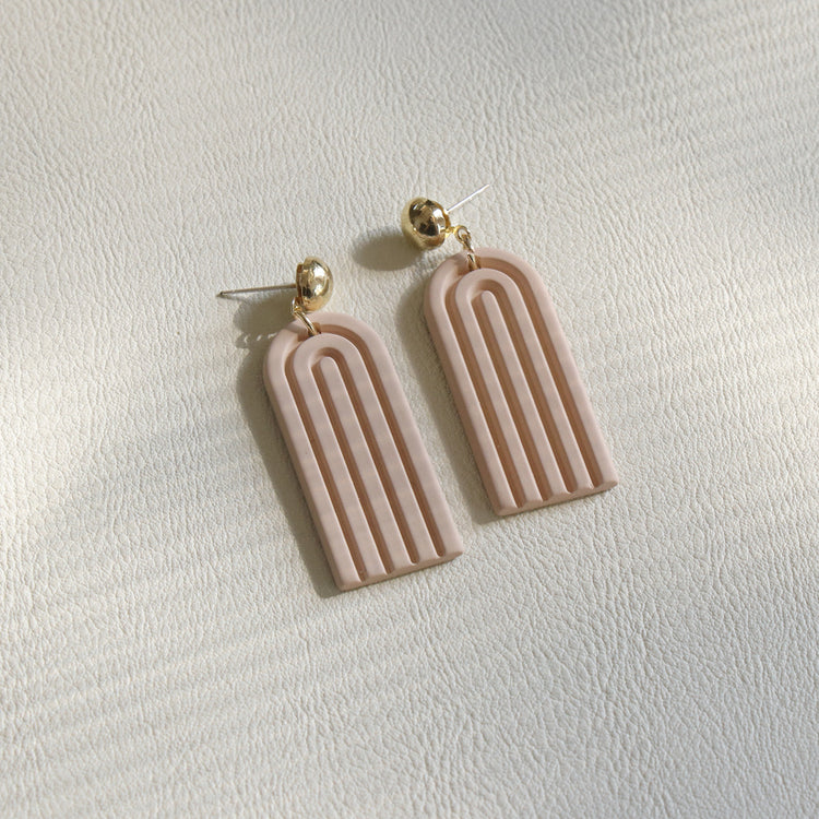 Rubber Lacquer Clay Touch Acrylic Earrings