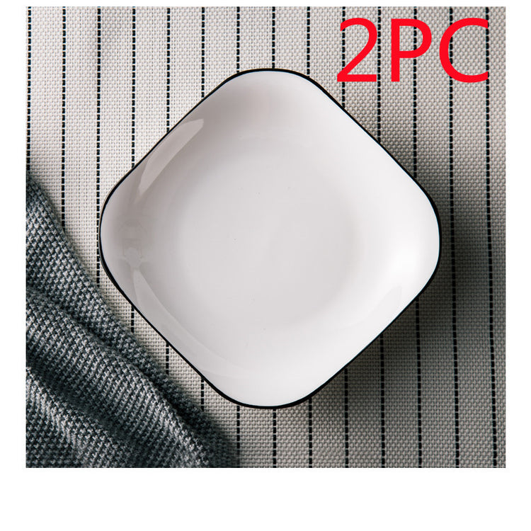 White Ceramic Creative Western Food Plate