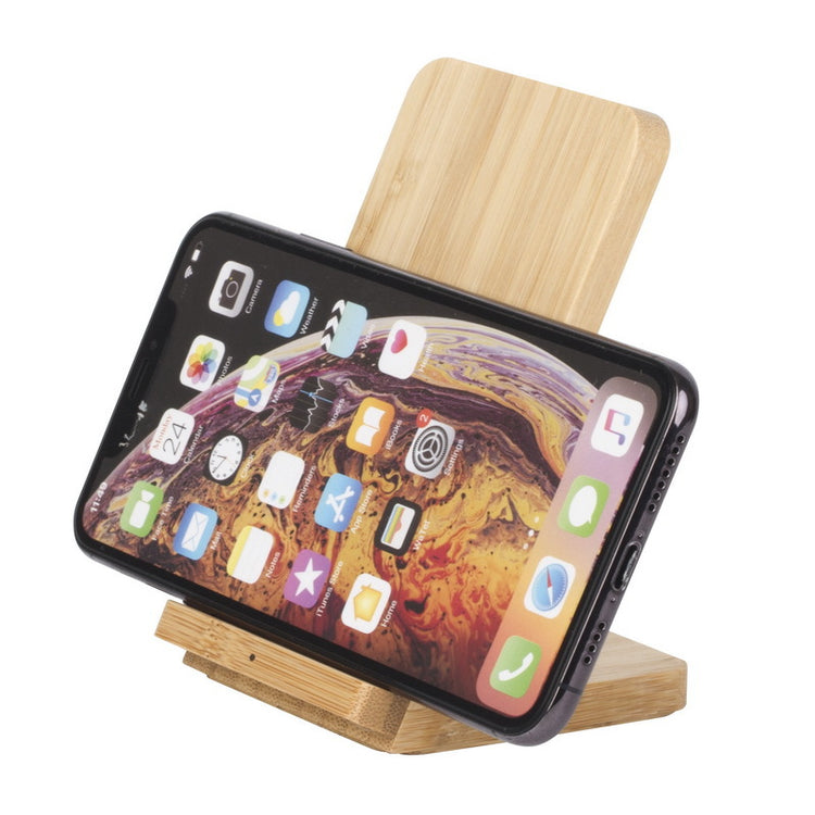 Stylish Wooden 10W Vertical Wireless Charger Desktop Stand