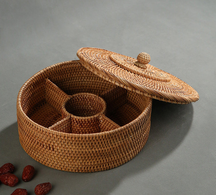 Rattan Storage With Multiple Compartments