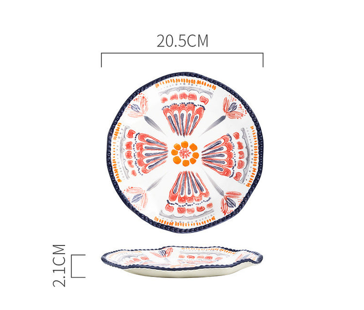 Retro Hand Drawn Dishes Home Rice Bowls