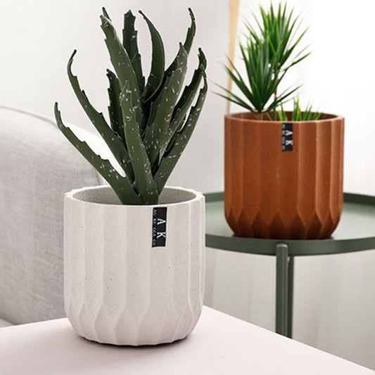 Ceramic Nordic Cement Flower Pots Geometrical Simplicity