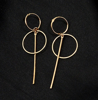 Gold Metal Tassel Earrings