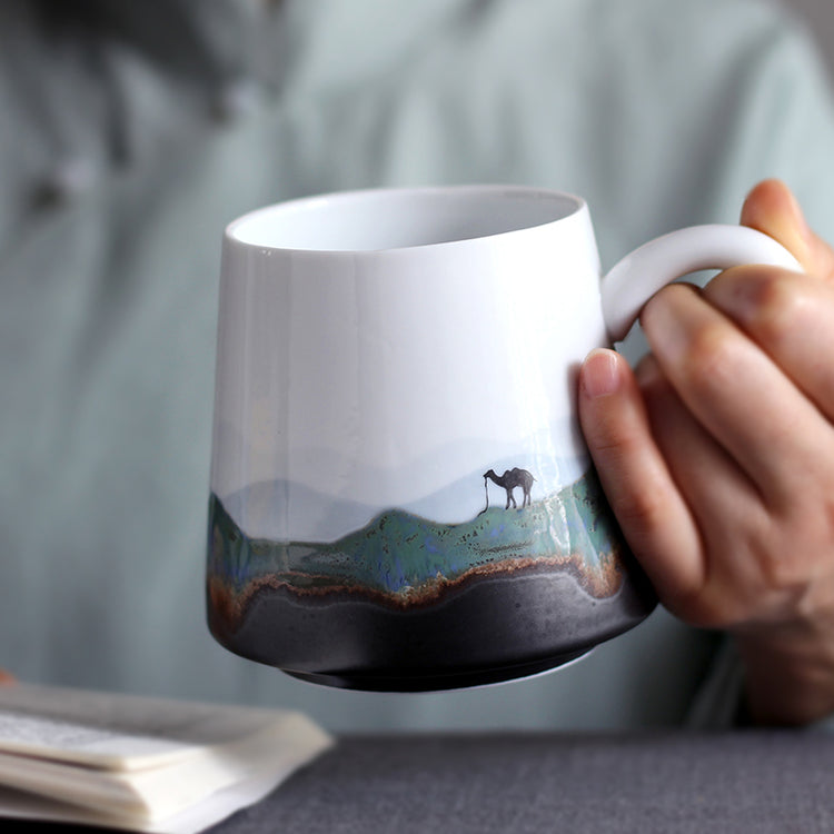 Hand-painted Yuanshan ceramic cup